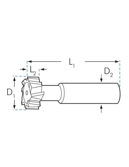 Fresa ranurar Woodruff DIN 850 B HSSCo