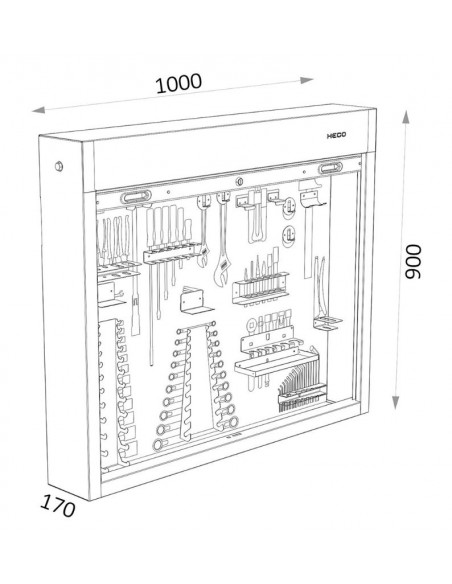 Armario mural para herramientas Heco 110 1