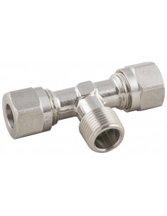 Racor a T macho central inox AISI 316 L Aignep 69220