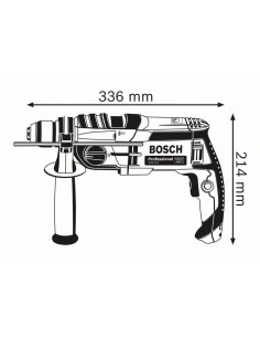 Taladro percutor  850W Bosch GSB 20-2 + L-Case 2