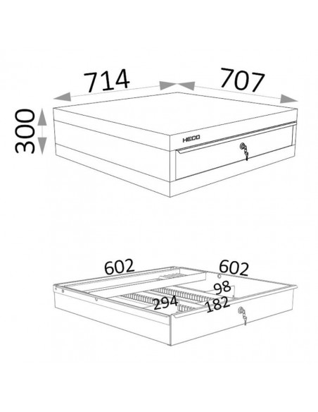 Cajón para banco Heco 129