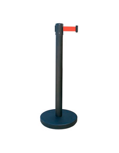 Poste negro con cinta Metalworks RECO2BKRE