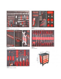 Carro taller 234 herramientas B.TOOL BTK234EVA 2