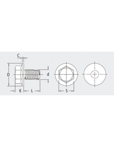 Tornillo hexagonal Celo Taptite II TT78