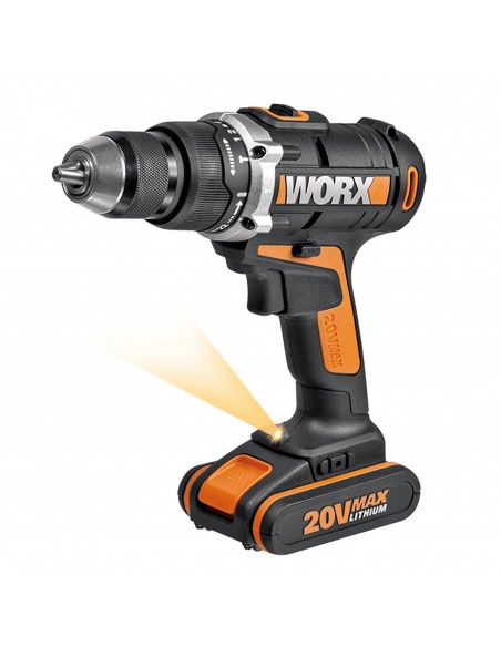 Taladro percutor 20V compacto Worx WX372