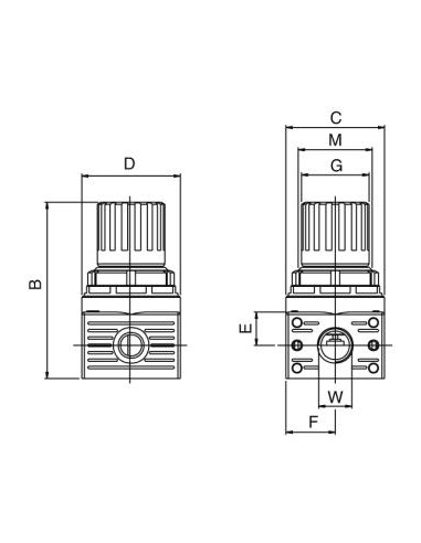 Regulador Aignep T020 Mini 0-8 bar