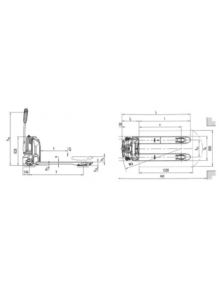 Transpaleta eléctrica Eleqtra PTE 2.000kg Ayerbe 584840