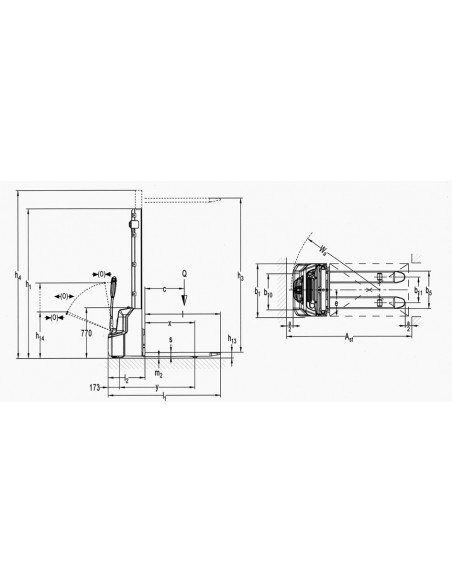 Apilador eléctrico Eleqtra 2900 1.200kg Ayerbe 584850