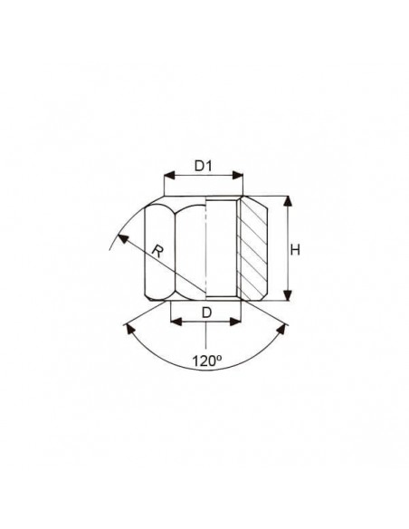 Tuerca alta DIN 6330 B C10