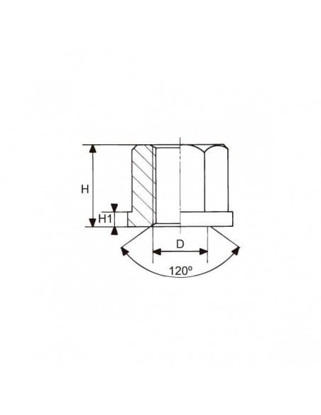 Tuerca con collar DIN 6331