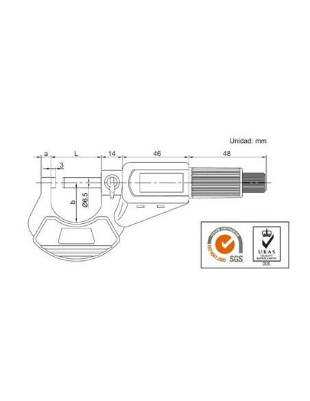 Micrómetro digital Insize 3109