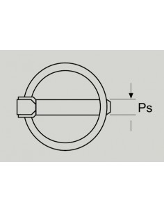 Pasador de anilla DIN 11023 inox A2 2