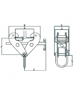 Pinza para elevar vigas Jaguar BCA 2