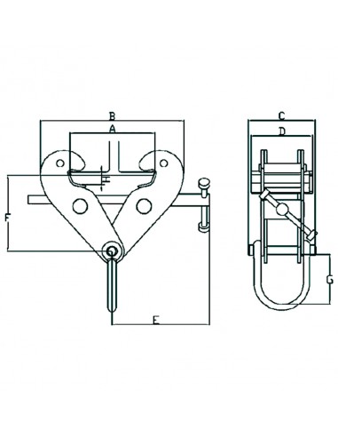 Pinza para elevar vigas Jaguar BCA