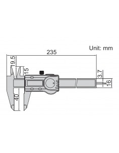 Calibre digital plástico Insize 1139-150 2