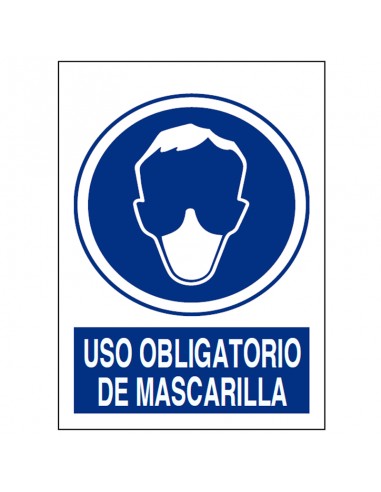 Cartel PVC A4 "Uso obligatorio de mascarilla"