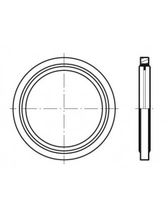 Junta metal inox FKM Gas