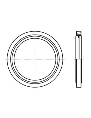 Junta metal inox FKM Gas