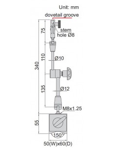 Base magnética articulada Insize 6210-80 2