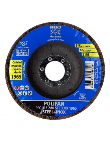 Disco láminas PFC 115 Steelox PFERD 1965