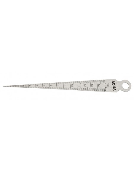 Galga triangular medición ranuras 0-15mm Acha 35503