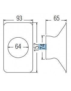 Boca aspiración rectangular anti-estática Loc-Line 2
