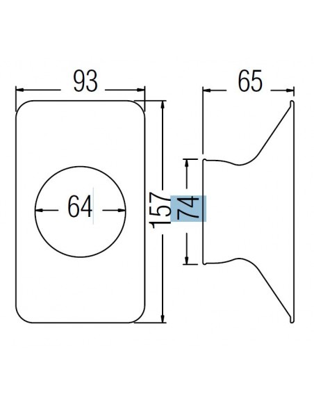 Boca aspiración rectangular anti-estática Loc-Line