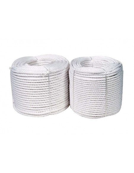 Cuerda cableada nylon mate blanco