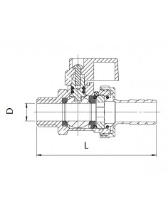 Válvula esfera descarga caldera SYC 519 1/2" 2