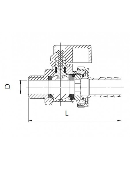 Válvula esfera descarga caldera SYC 519 1/2"