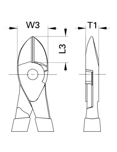 Alicate corte diagonal fuerza aislante Gedore VDE 8316