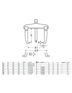 Extractor universal 2 patas Gedore 1.06B 2