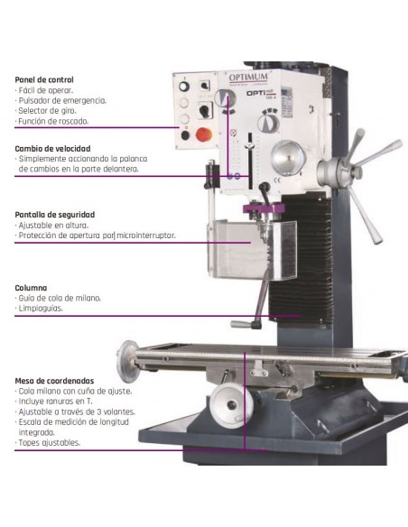 Fresadora engranajes Optimum MB 4