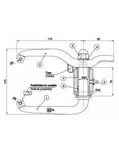 Trinca puerta estanca apertura doble inox AISI-316 2