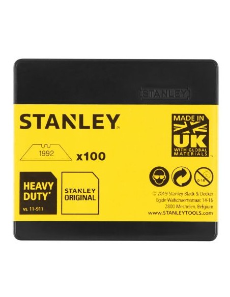 Hoja cuchillo seguridad plana Stanley 1-11-921 (100 uds.)