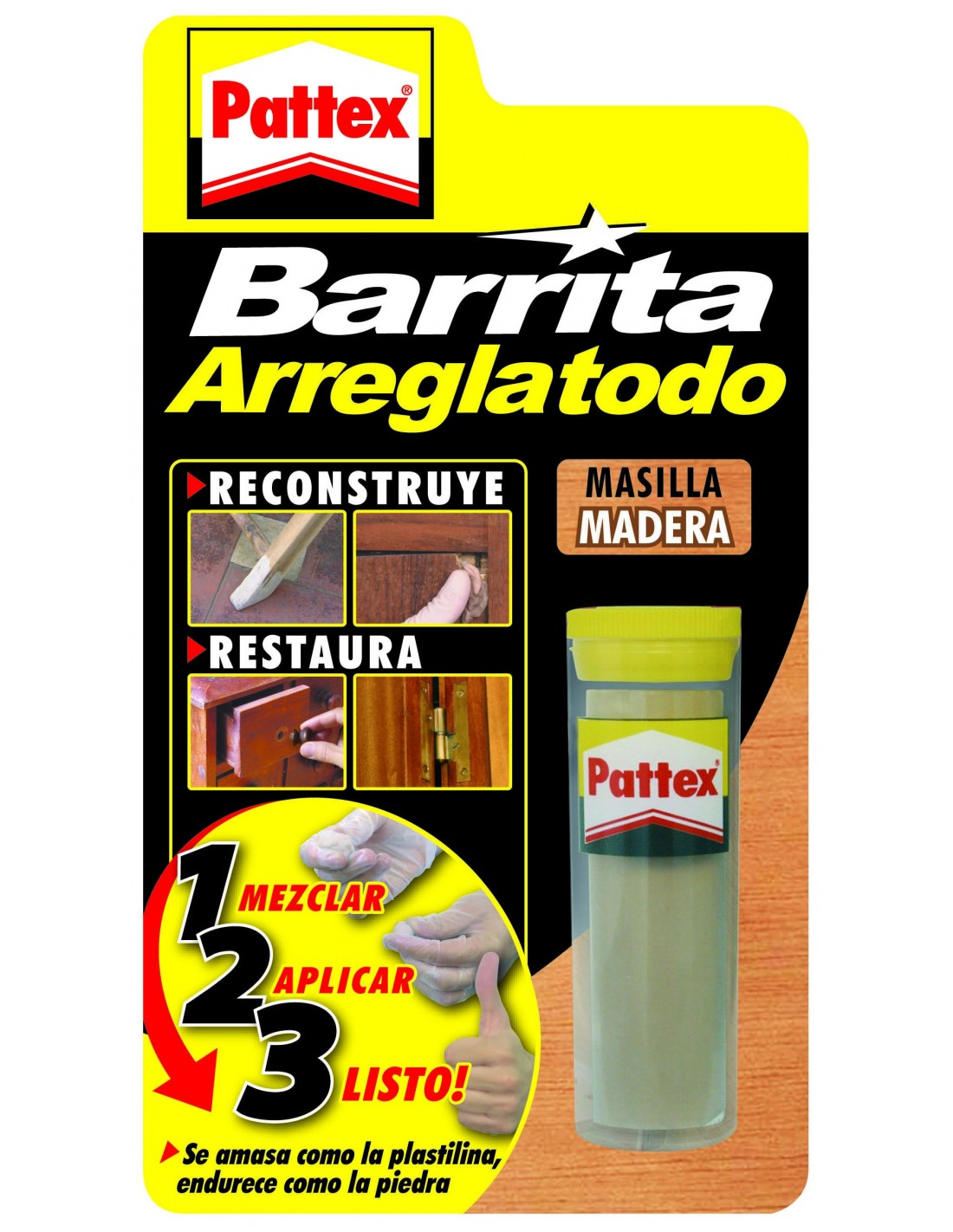 Barrita arreglatodo masilla madera Pattex