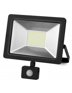 Foco proyector LED negro con sensor Matel