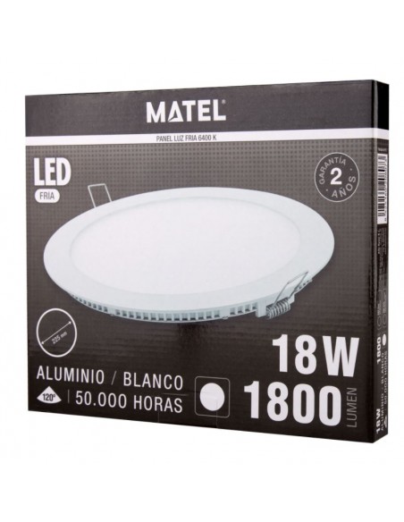 Downlight LED redondo 225mm blanco 18W Matel