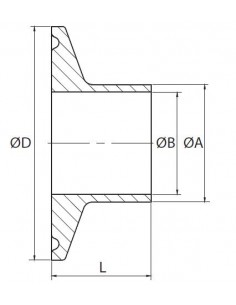 Casquillo Clamp soldar AISI 316L 2