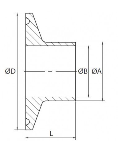 Casquillo Clamp soldar AISI 316L