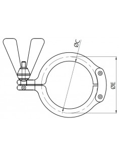 Abrazadera Clamp inox A2 AISI 304 2