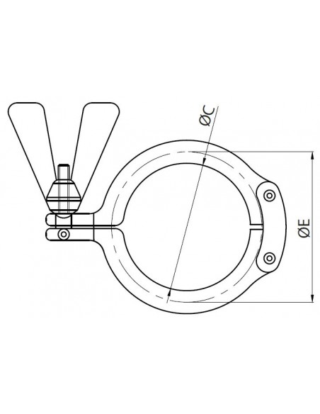 Abrazadera Clamp inox A2 AISI 304