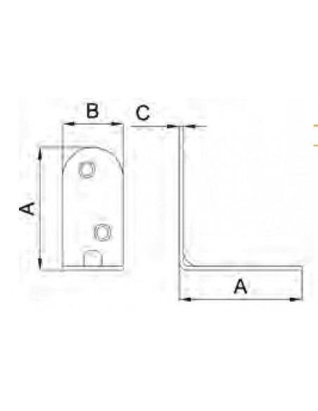 Escuadra ángulo blanco epoxy Amig 3