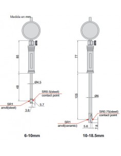 Micrometro Tubular Interior 50-1000mm - 0.01mm Insize 3222-1