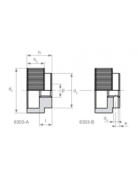 Pomo tuerca moleteada DIN 6303-A pavonado