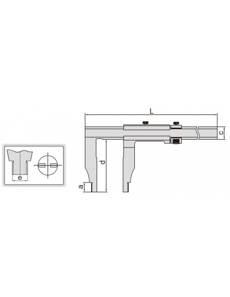 Calibre tornero ajuste fino 0,02mm inox Insize 1208