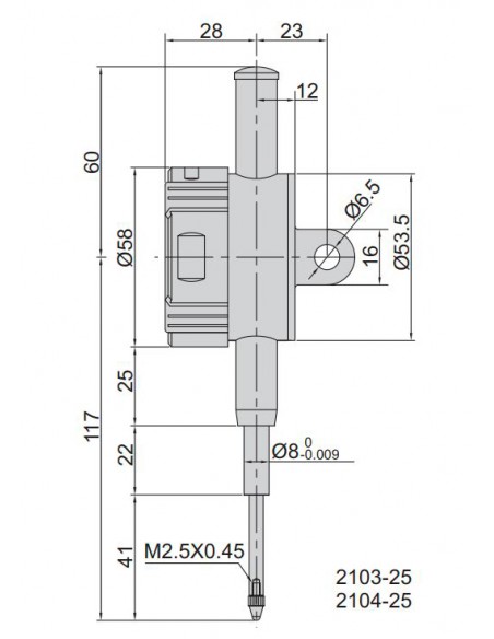 Reloj comparador digital liso Insize 2103 2104