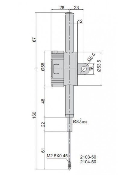 Reloj comparador digital liso Insize 2103 2104