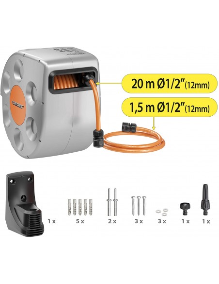 Enrollador automático manguera Claber Rotoroll Evolution