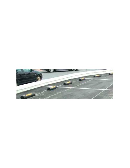 Tope parking caucho reflectante 600x150x115mm